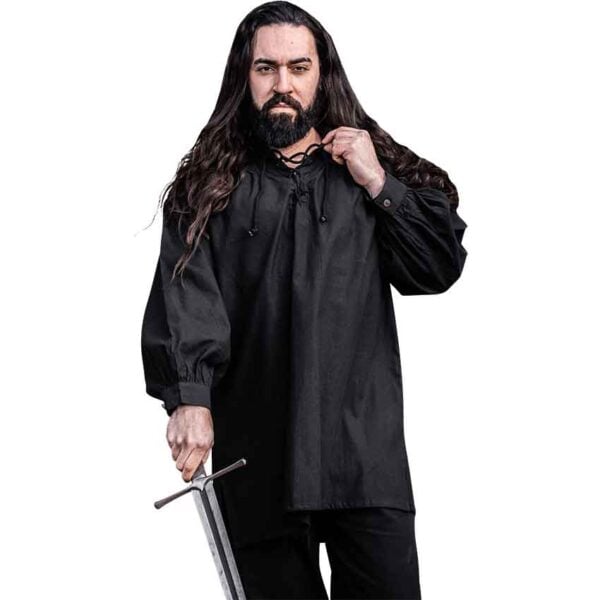Ulrich Medieval Shirt - Black