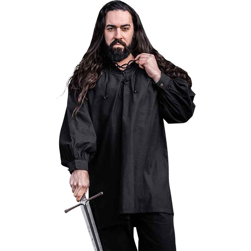 Ulrich Medieval Shirt - Black