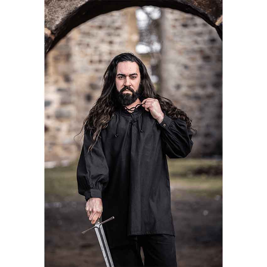 Ulrich Medieval Shirt - Black