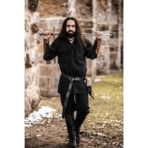 Ulrich Medieval Shirt - Black