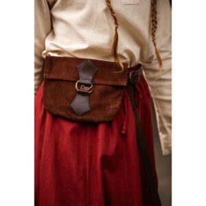Will Dragon Clasp Leather Belt Pouch - Brown