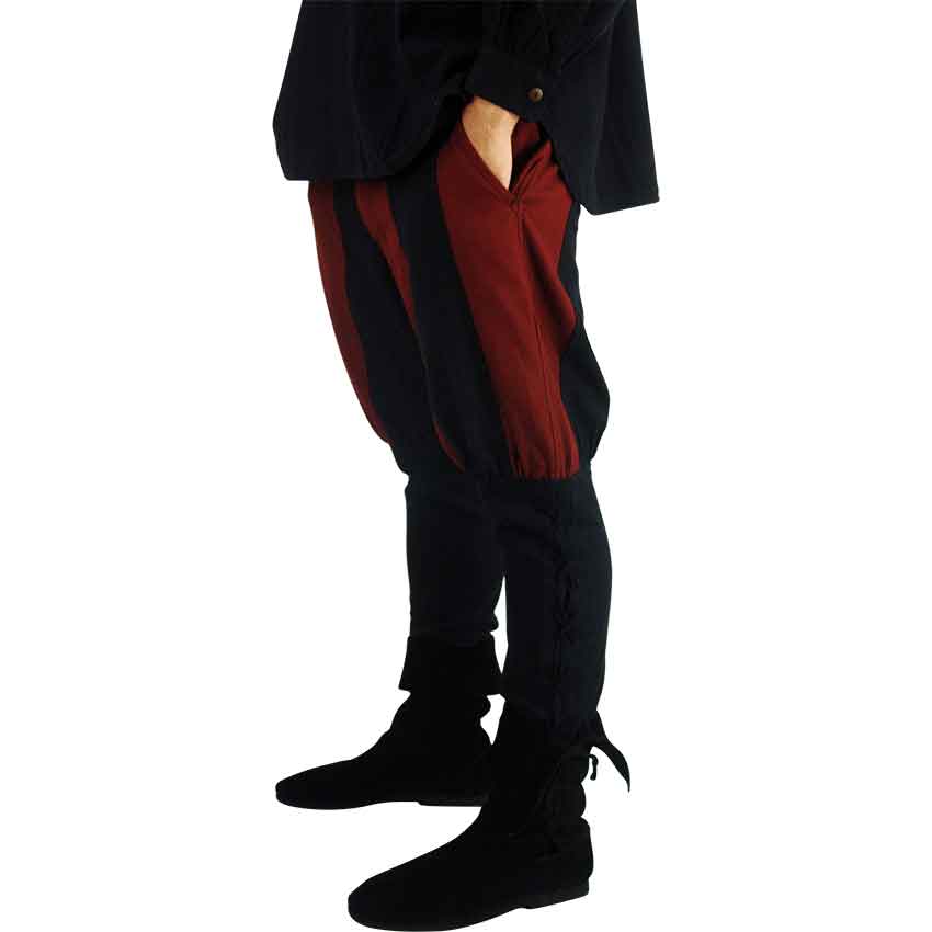 Magnus Viking Trousers - Black and Red