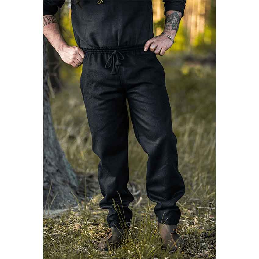 Harald Medieval Wool Pants - Black