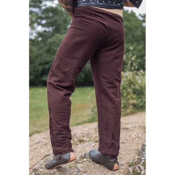 Asmund Medieval Linen Pants - Dark Brown