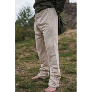 Asmund Medieval Linen Pants - Natural