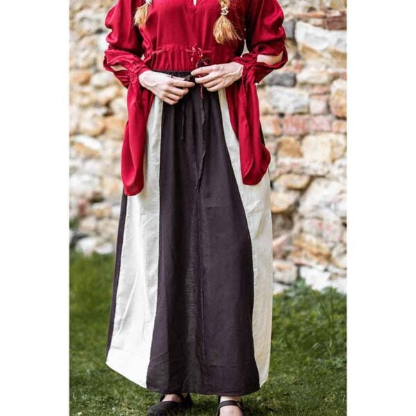 Dana Medieval Skirt - Dark Brown and Natural