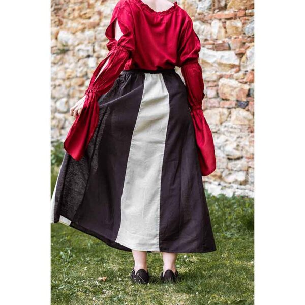 Dana Medieval Skirt - Dark Brown and Natural