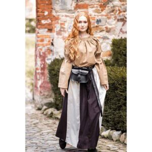 Dana Medieval Skirt - Dark Brown and Natural