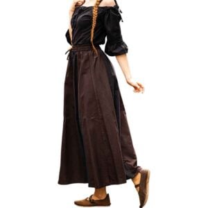 Dana Medieval Skirt - Dark Brown and Black