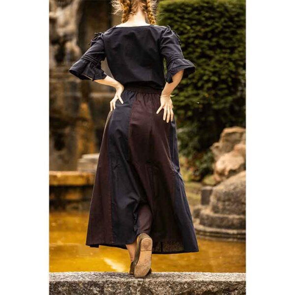 Dana Medieval Skirt - Dark Brown and Black