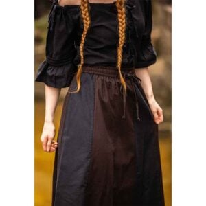 Dana Medieval Skirt - Dark Brown and Black