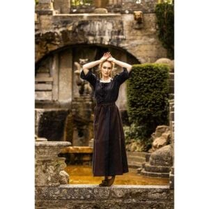 Dana Medieval Skirt - Dark Brown and Black