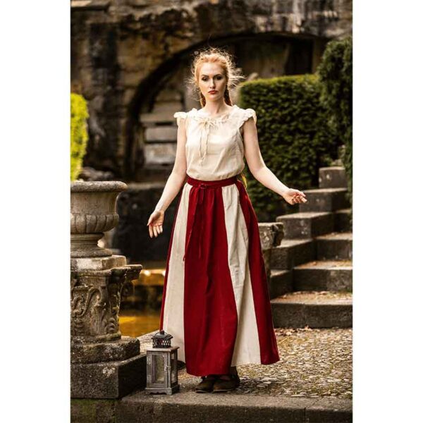 Dana Medieval Skirt - Red and Natural