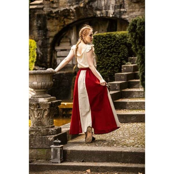 Dana Medieval Skirt - Red and Natural