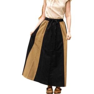 Dana Medieval Skirt - Black and Light Brown