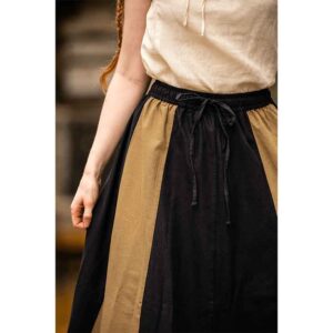 Dana Medieval Skirt - Black and Light Brown