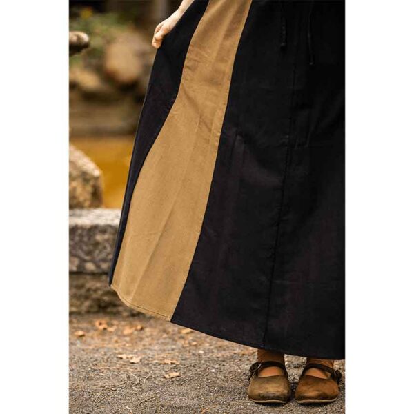 Dana Medieval Skirt - Black and Light Brown