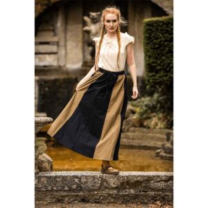 Dana Medieval Skirt - Black and Light Brown
