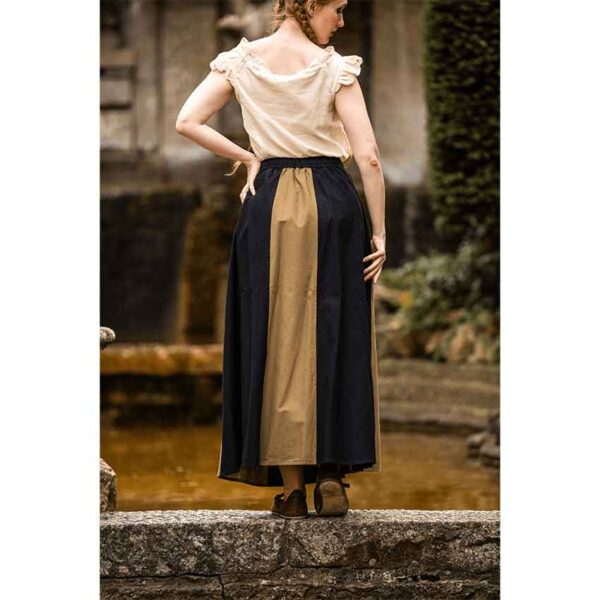 Dana Medieval Skirt - Black and Light Brown