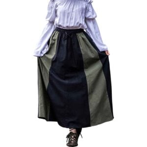 Dana Medieval Skirt - Black and Green