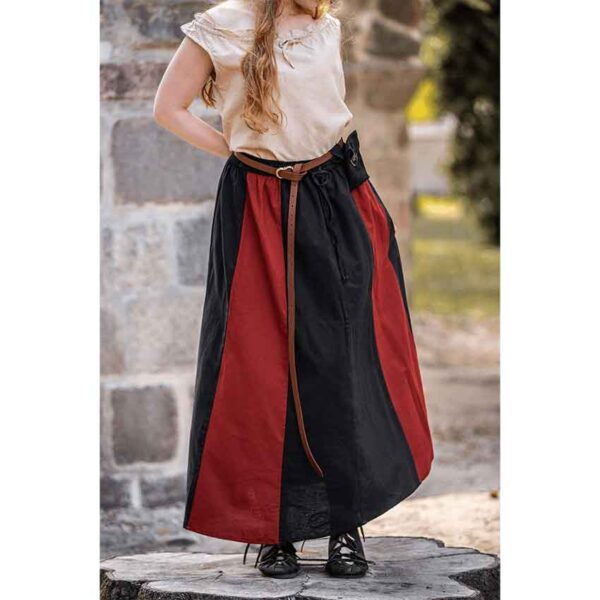 Dana Medieval Skirt - Black and Red