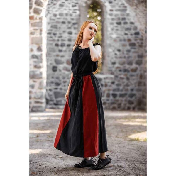 Dana Medieval Skirt - Black and Red