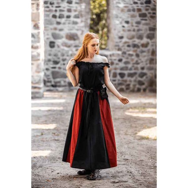 Dana Medieval Skirt - Black and Red