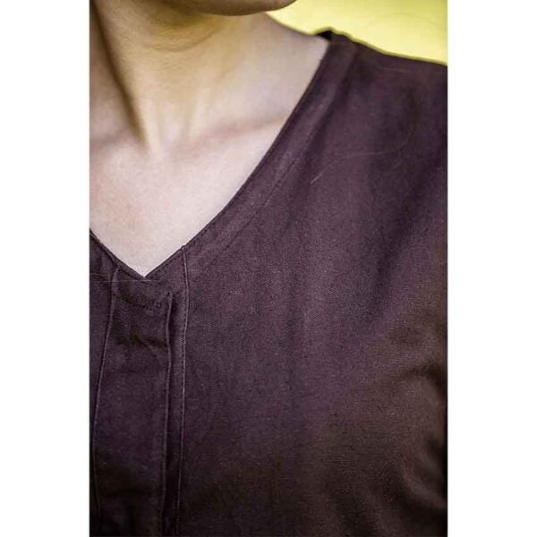 Arlette Medieval Peasant Dress - Brown