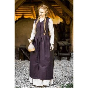 Arlette Medieval Peasant Dress - Brown