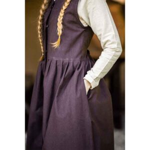 Arlette Medieval Peasant Dress - Brown
