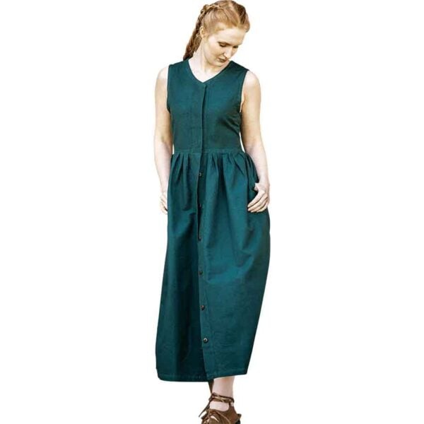 Arlette Medieval Peasant Dress - Green