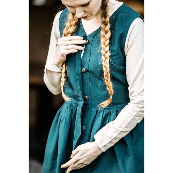 Arlette Medieval Peasant Dress - Green