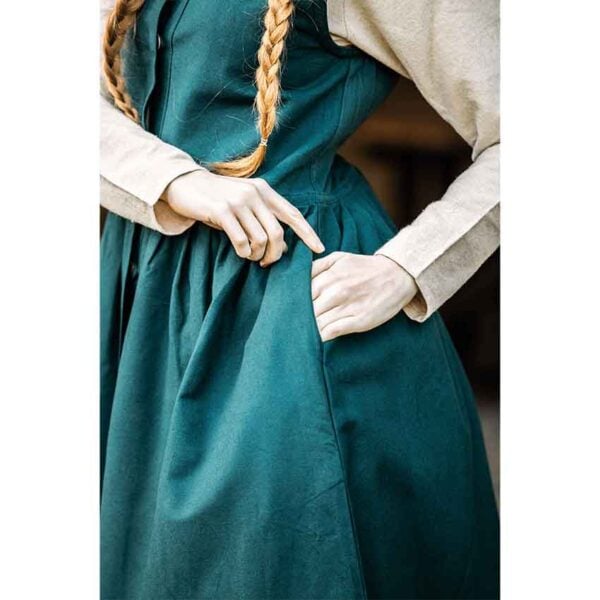 Arlette Medieval Peasant Dress - Green