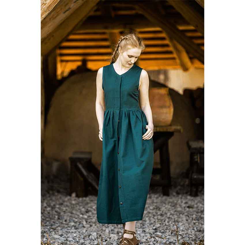 Arlette Medieval Peasant Dress - Green