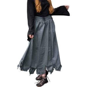Svenja Embroidered Medieval Skirt - Blue