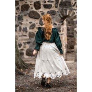 Svenja Embroidered Medieval Skirt - Natural