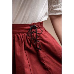 Svenja Embroidered Medieval Skirt - Red