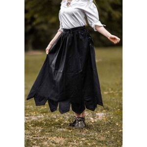 Svenja Embroidered Medieval Skirt - Black