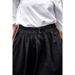 Svenja Embroidered Medieval Skirt - Black