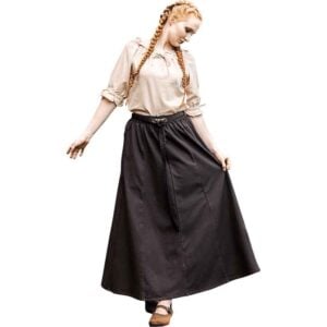 Smilla Heavy Cotton Medieval Skirt - Dark Brown