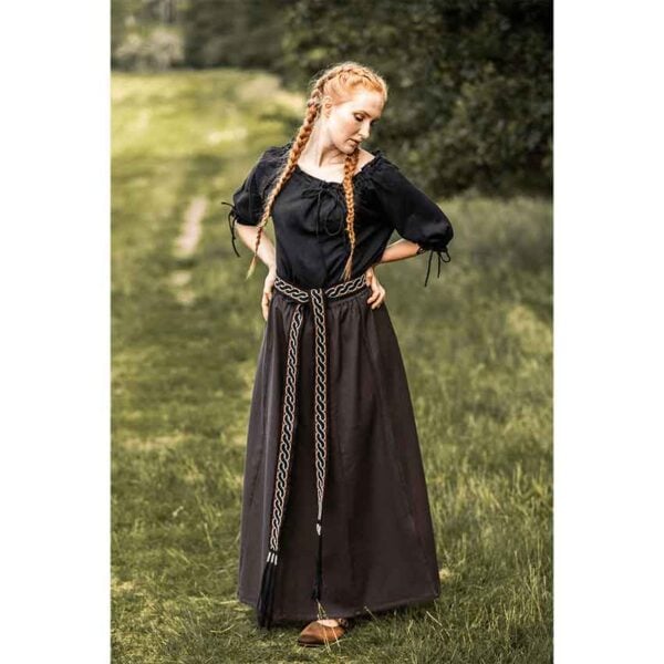 Smilla Heavy Cotton Medieval Skirt - Dark Brown