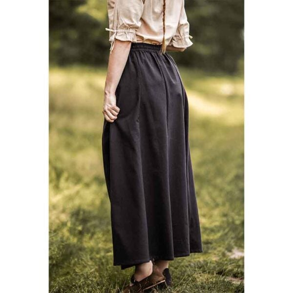 Smilla Heavy Cotton Medieval Skirt - Dark Brown