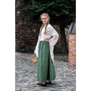 Smilla Heavy Cotton Medieval Skirt - Green