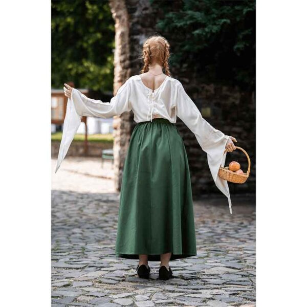 Smilla Heavy Cotton Medieval Skirt - Green