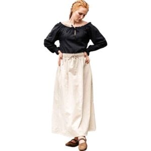 Smilla Heavy Cotton Medieval Skirt - Natural