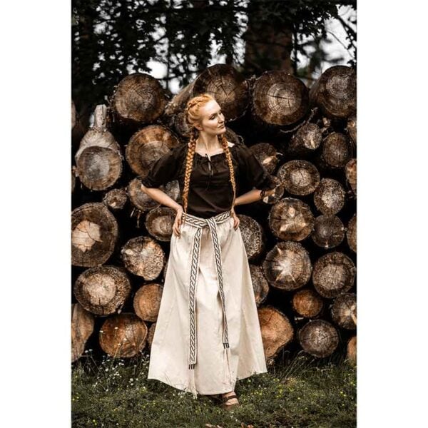 Smilla Heavy Cotton Medieval Skirt - Natural