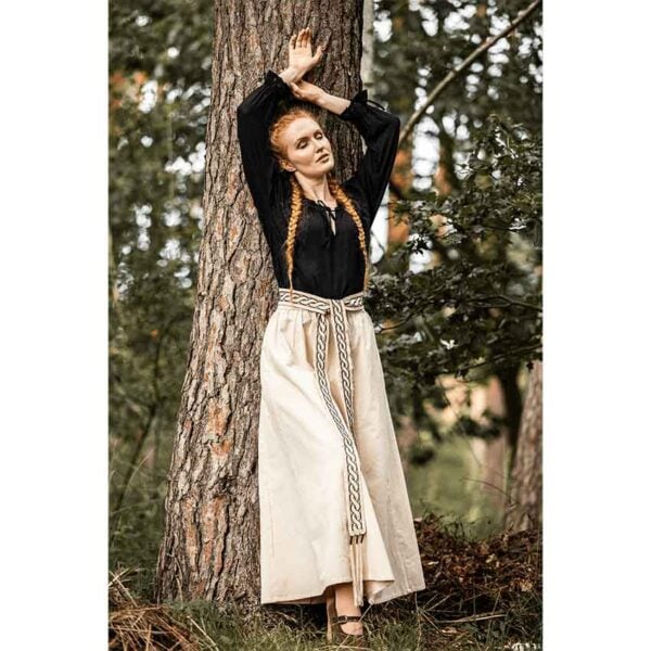 Smilla Heavy Cotton Medieval Skirt - Natural