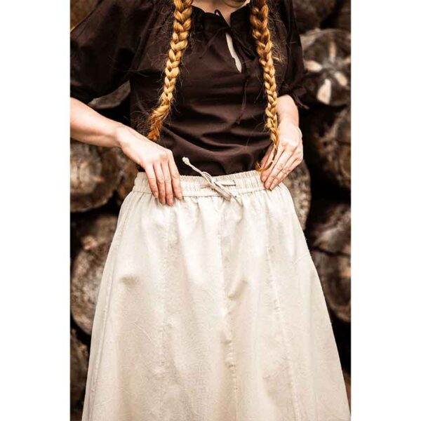 Smilla Heavy Cotton Medieval Skirt - Natural