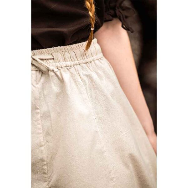 Smilla Heavy Cotton Medieval Skirt - Natural