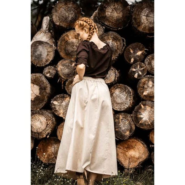 Smilla Heavy Cotton Medieval Skirt - Natural